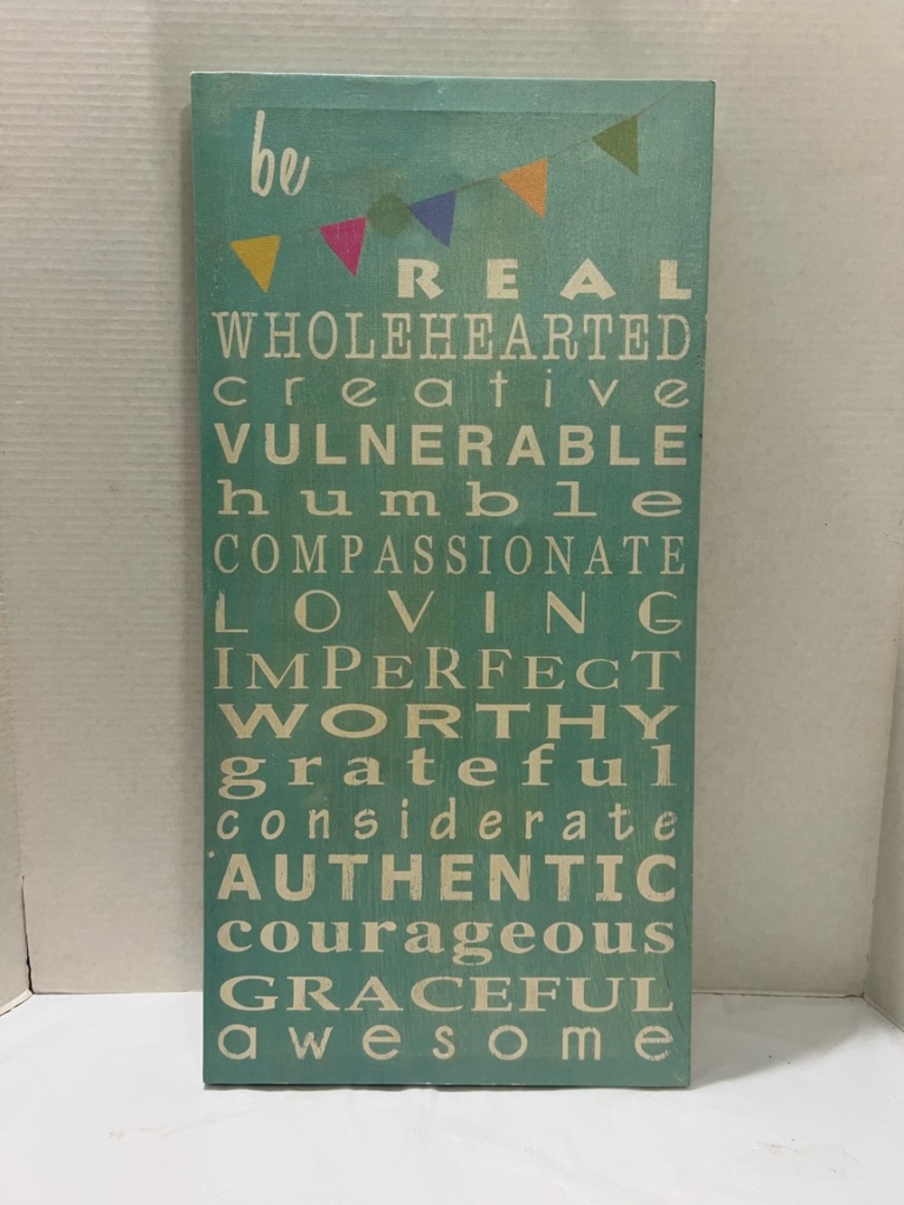 Wall Plaque Size 12"W x 24"L x 1.5"D Inspirational Art W Motivational Words